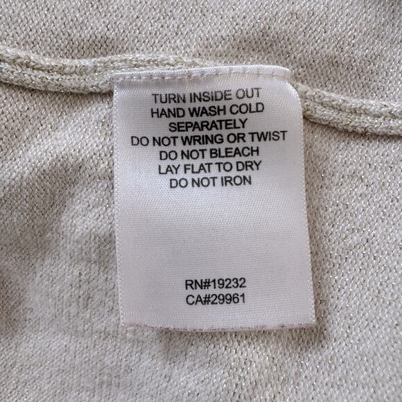 Vintage Y2K Alfred Dunner Cream & Black Floral Print Sequined V-Neck Sweater - Picture 6 of 6